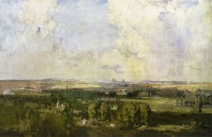 "Amiens, the key to the west" by Arthur Streeton, 1918.