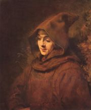 Rembrandt's son Titus, as a monk, 1660.