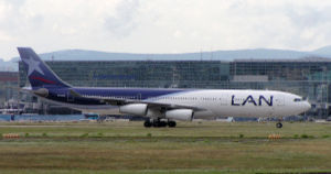 Airbus A340 of Chile's LAN Airlines.