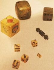 A collection of historical dice from Asia