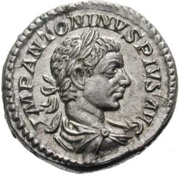 A denarius commissioned by Elagabalus, bearing his likeness