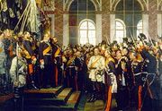 Wilhelm I was proclaimed German Emperor in the Hall of Mirrors in Versailles, France.