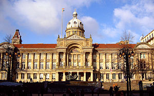Councils in England are based in buildings such as the Council House, Birmingham