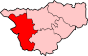 Chester district shown within Cheshire