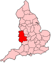 West Mercia Police shown within England