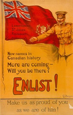 A Canadian recruiting poster from the First World War.