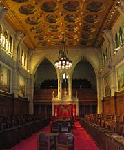 The Chamber of the Canadian Senate.