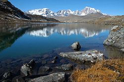Sikkim in India, a high Himalayan lake at an altitude of around 5'000 meters