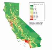 California Population Density Map