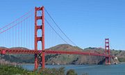 The Golden Gate Bridge in San Francisco, one of California's most famous landmarks