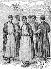 Karaite men in traditional garb, Crimea, 19th century.