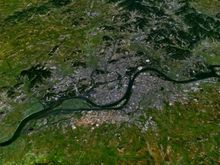 Satellite view of P'yŏngyang.