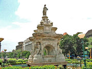 Flora Fountain was renamed Hutatma Chowk, or "Martyr's Square," as a memorial to the Samyukta Maharashtra Movement