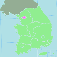 Map of location of Seoul.