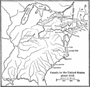 US canals circa 1825