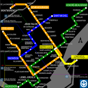 Current map of the metro.