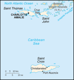 Map of the U.S. Virgin Islands