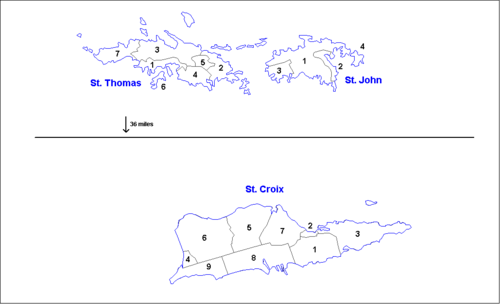 Districts and Sub-districts of the U.S. Virgin Islands