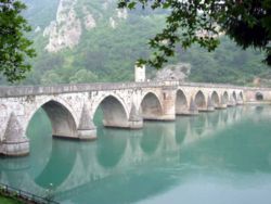 The Višegrad bridge, a UNESCO World Heritage Site