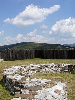 Ruins of a Great Moravian castle in Ducové