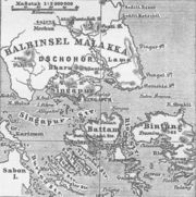 1888 German map of Singapore