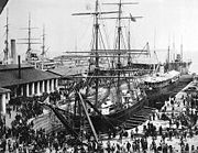 A busy Victoria Dock, Tanjong Pagar, in the 1890s.