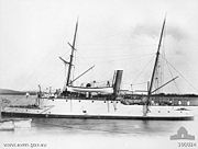 The gunboat HMQS Paluma in 1889