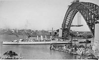 HMAS Canberra entering Sydney Harbour in 1930
