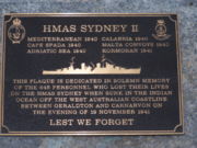 Memorial to HMAS Sydney at the state war memorial in Western Australia