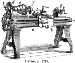 A lathe from 1911. A type of machine tool able to make other machines