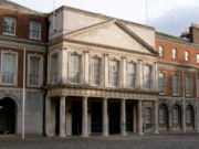 Beginning in 1787, Wellesley worked at Dublin Castle (pictured) as aide-de-camp to two successive Lord Lieutenants of Ireland.