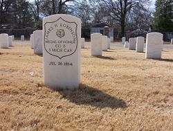 Grave of a recipient at the Memphis National Cemetery
