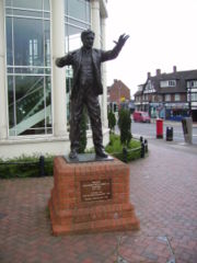 A statue of Ralph Vaughan Williams in Dorking.