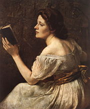 Otto Scholderer's Young Girl Reading (1883); in both Mary and The Wrongs of Woman, Wollstonecraft criticizes women who imagine themselves as sentimental heroines.