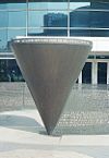 Adam Smith's Spinning Top, sculpture by American artist James Sanborn at Cleveland State University
