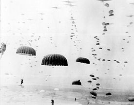 Thousands of paratroopers descend during Operation Market Garden