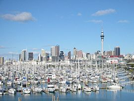 City Of Sails - View over the Westhaven Marina.