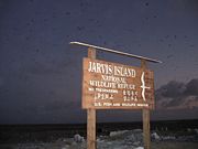 US Fish and Wildlife sign on Jarvis Island