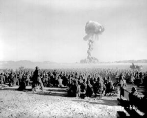 Hundreds of nuclear tests were conducted at the Nevada Test Site in the USA.