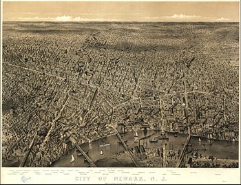 View of Newark NJ 1874