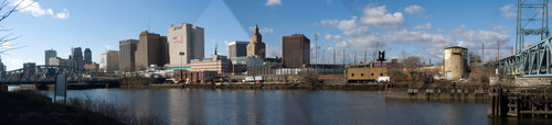 Panorama of Newark from Harrison