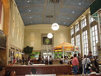 Newark's Penn Station, a busy commuter and Amtrak hub designed by McKim, Mead, and White