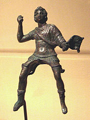 Statuette of the young Alexander astride a horse, Begram, Afghanistan.