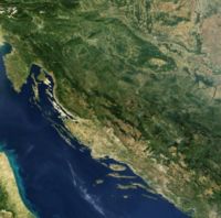 Satellite image of Croatia
