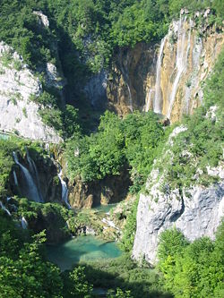 The Plitvice Lakes, a UNESCO World Heritage Site.