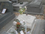 Sartre's grave in the Cimetière de Montparnasse