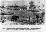A view of the Burdwan Railway Station in 1855