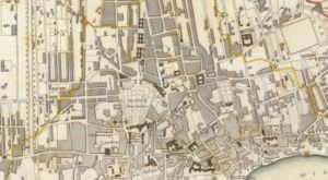 Centre of Warsaw as seen on a 1831 map