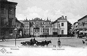 Brühl's Palace on an old postcard
