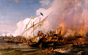 Barbarossa Hayreddin Pasha defeats the Holy League under the command of Andrea Doria at the Battle of Preveza in 1538